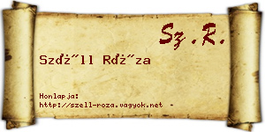 Széll Róza névjegykártya
