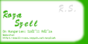 roza szell business card